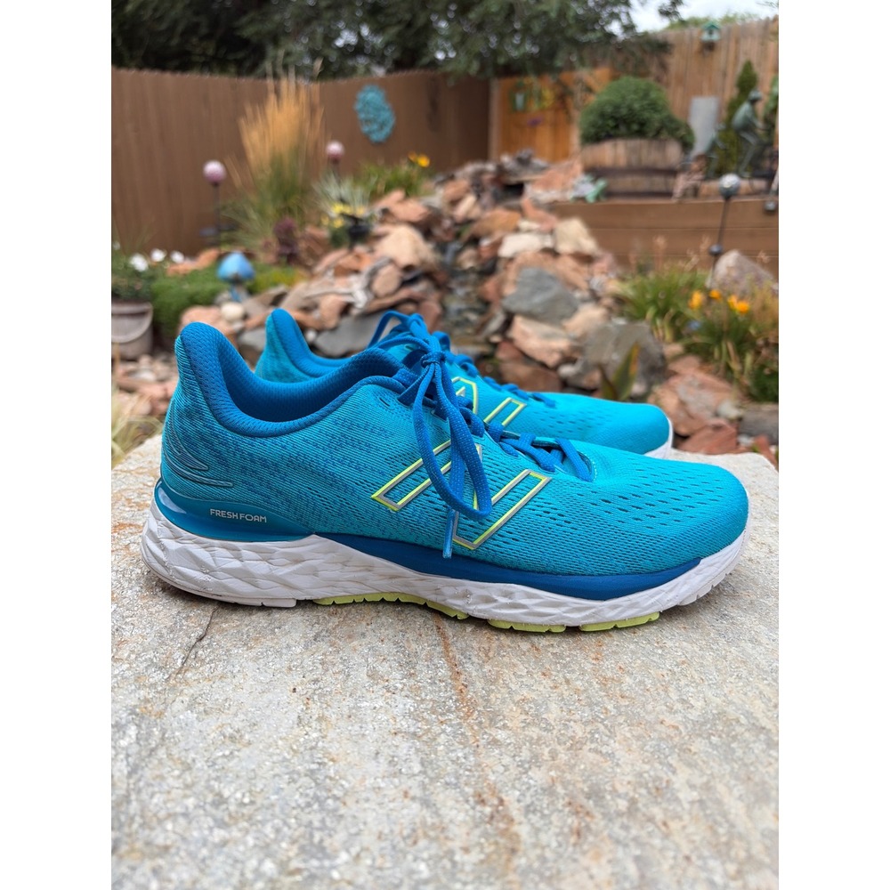 New Balance Fresh Foam 880v11 Blue Lime Green Running Shoes W880L11 Womens 10